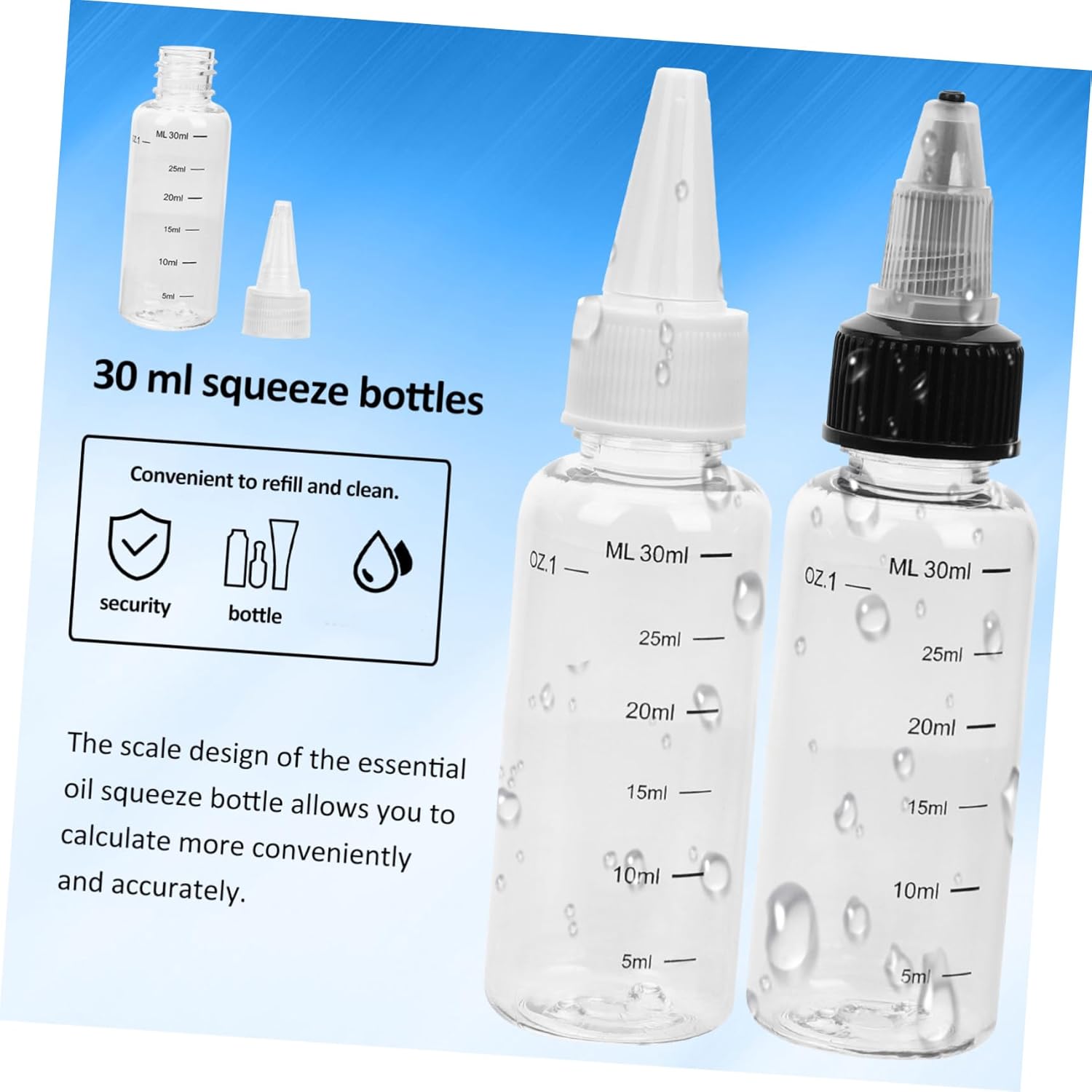 SHOWERORO 16 Pcs Gradient DIY Condiment Squeeze Bottles