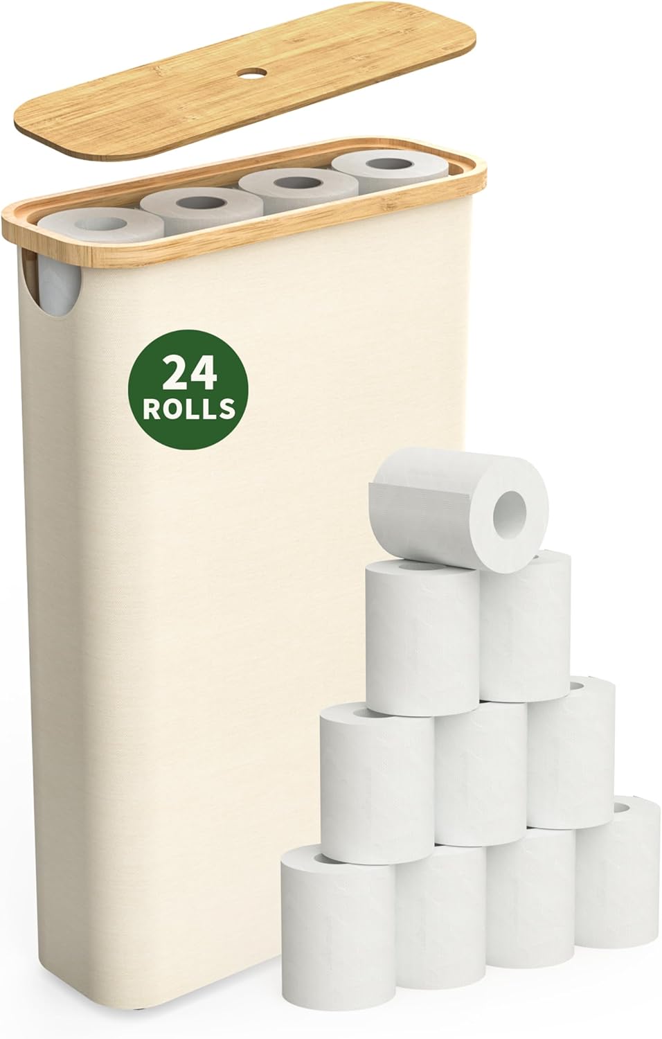 Sturdy Toilet Paper Basket with Handle