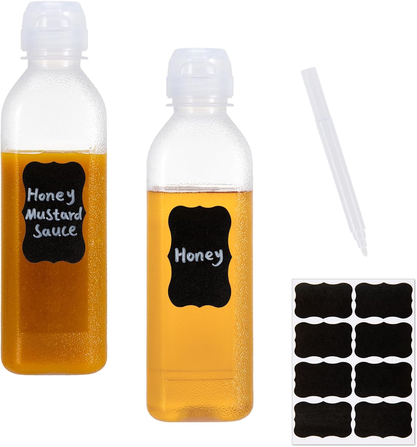 Leak-Proof 16oz Squeeze Bottles