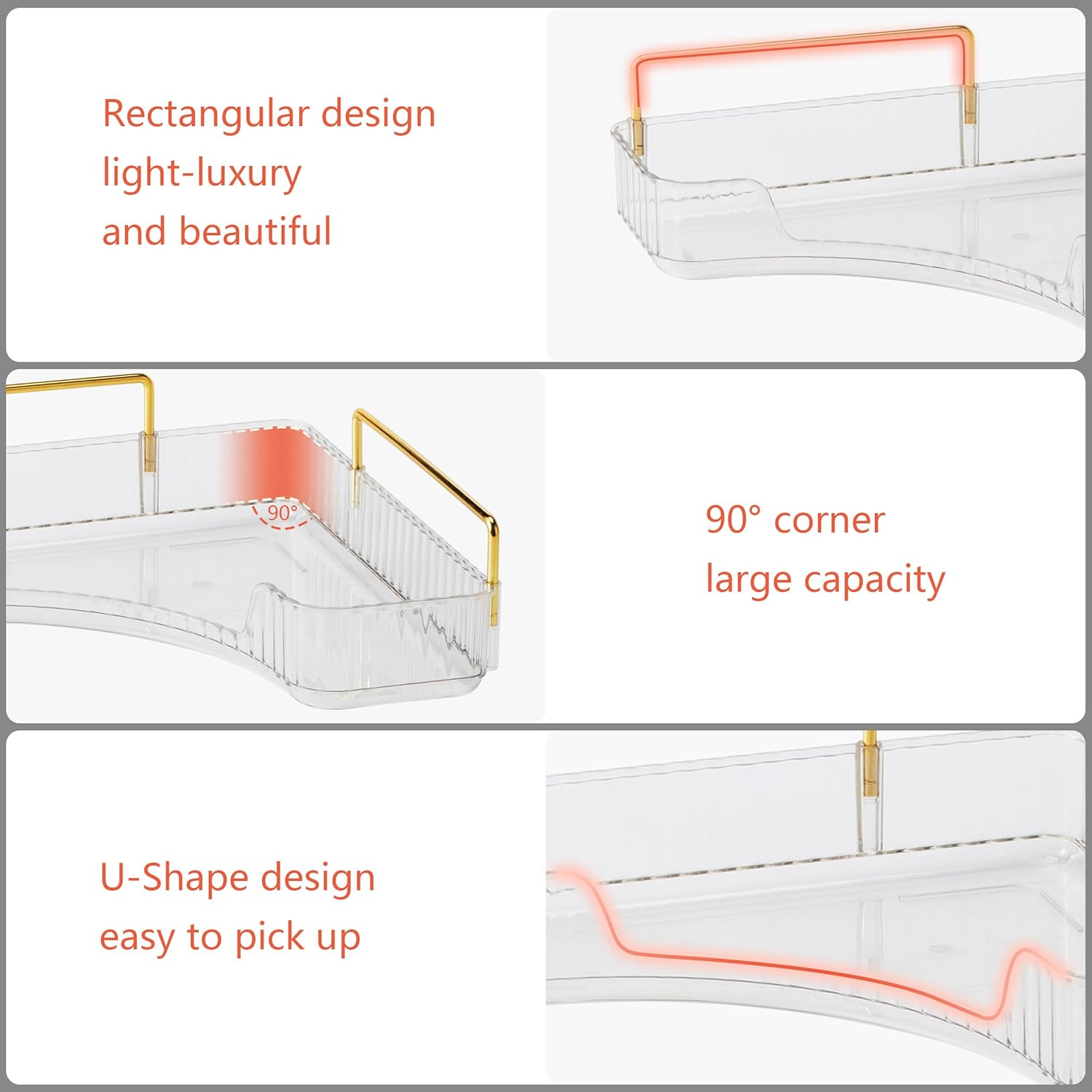 Bathroom Counter Organizer - Corner Organizer for Vanities