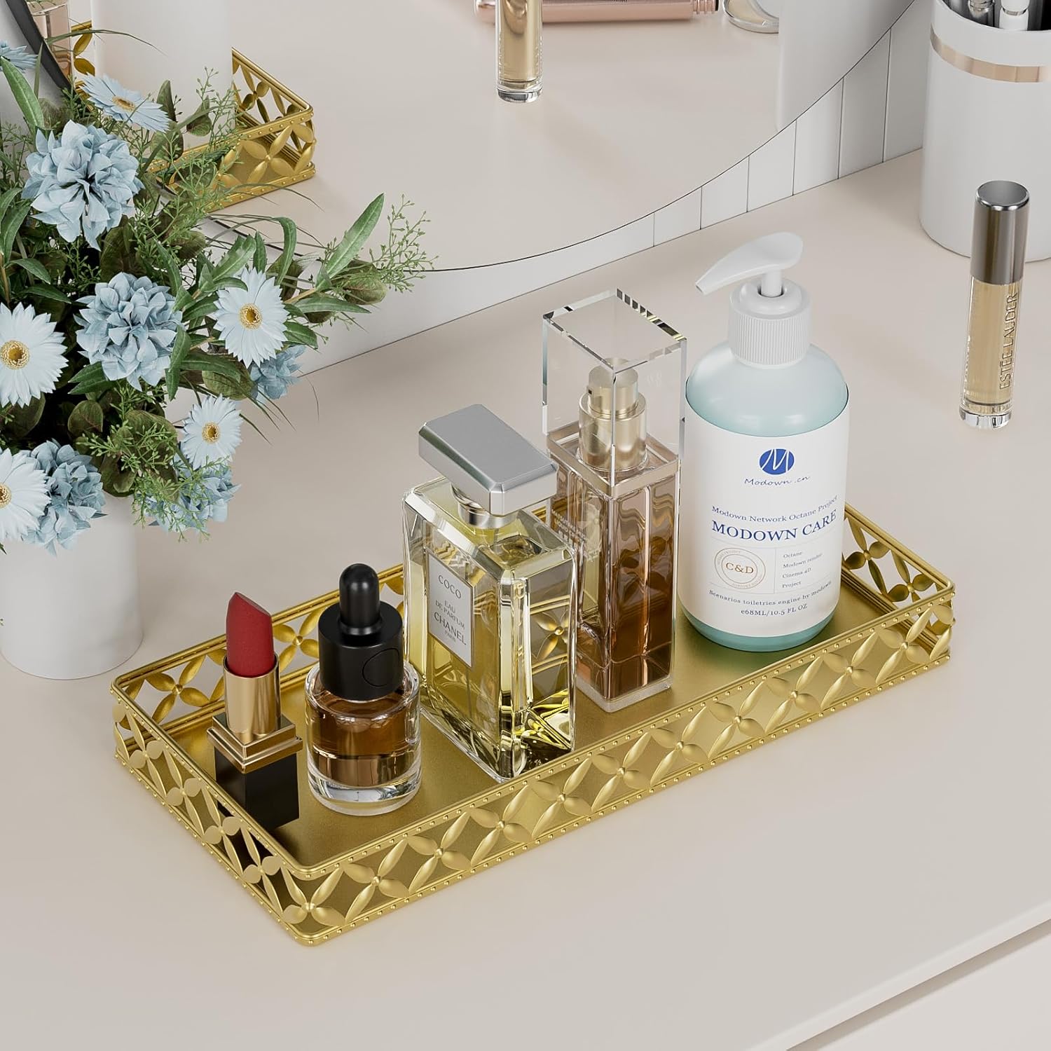 Adorable Bathroom Vanity Tray - Perfect for Small Spaces