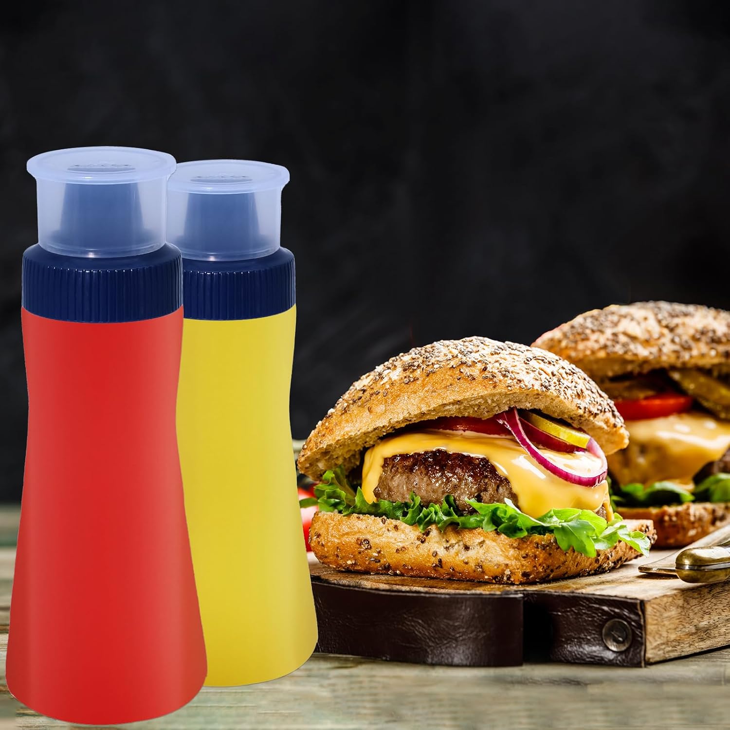 3-Piece Premium Condiment Squeeze Bottles