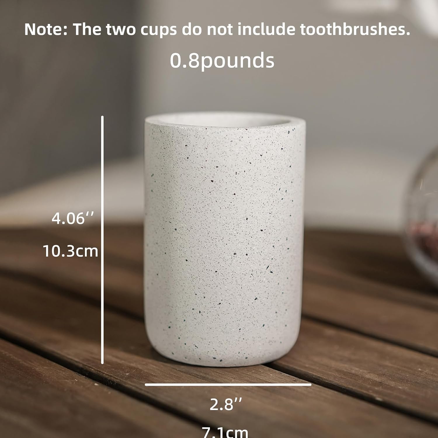 Concrete Bath Tumbler Set for Toothbrush Mouthwash Holder