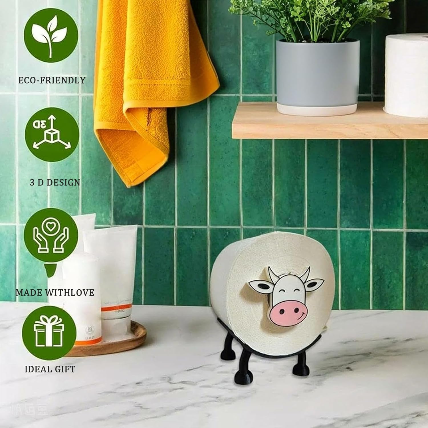 Funny Cow Toilet Paper Holder