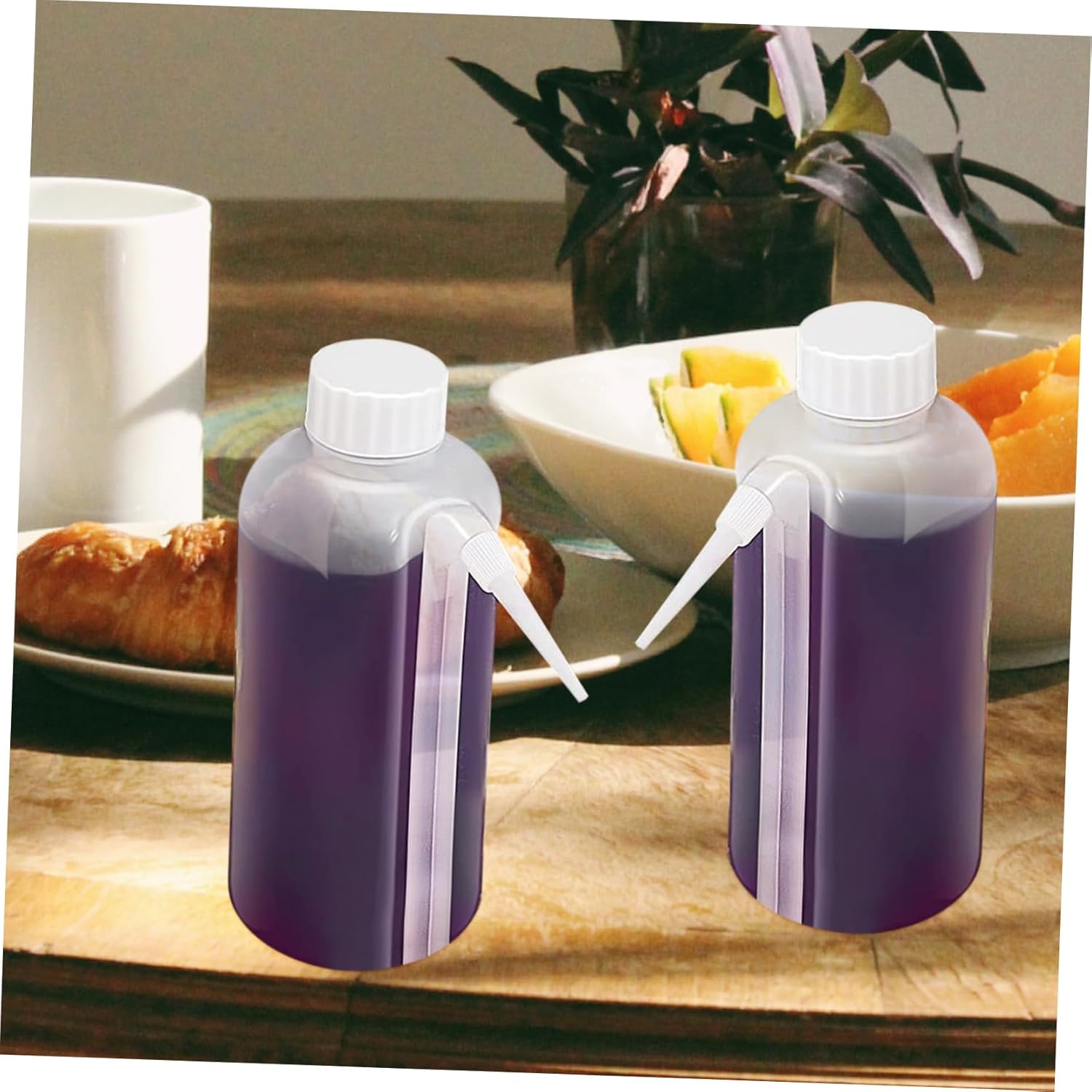Zerodeko 5Pcs Squeeze Bottles - Eco-friendly condiment dispenser for Kitchen Camping