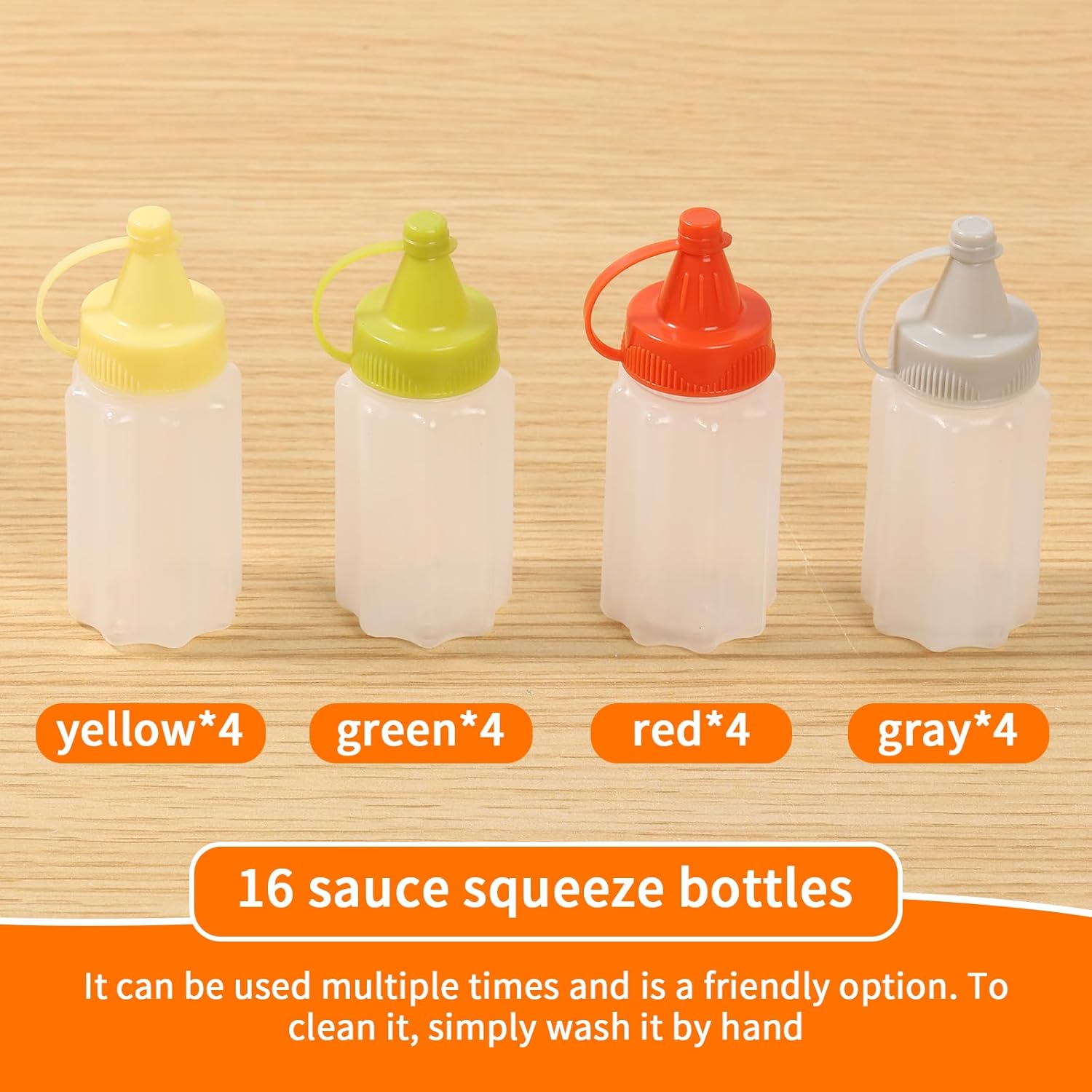 16Pcs 1oz Squeeze Bottles for Sauces and Condiments 1