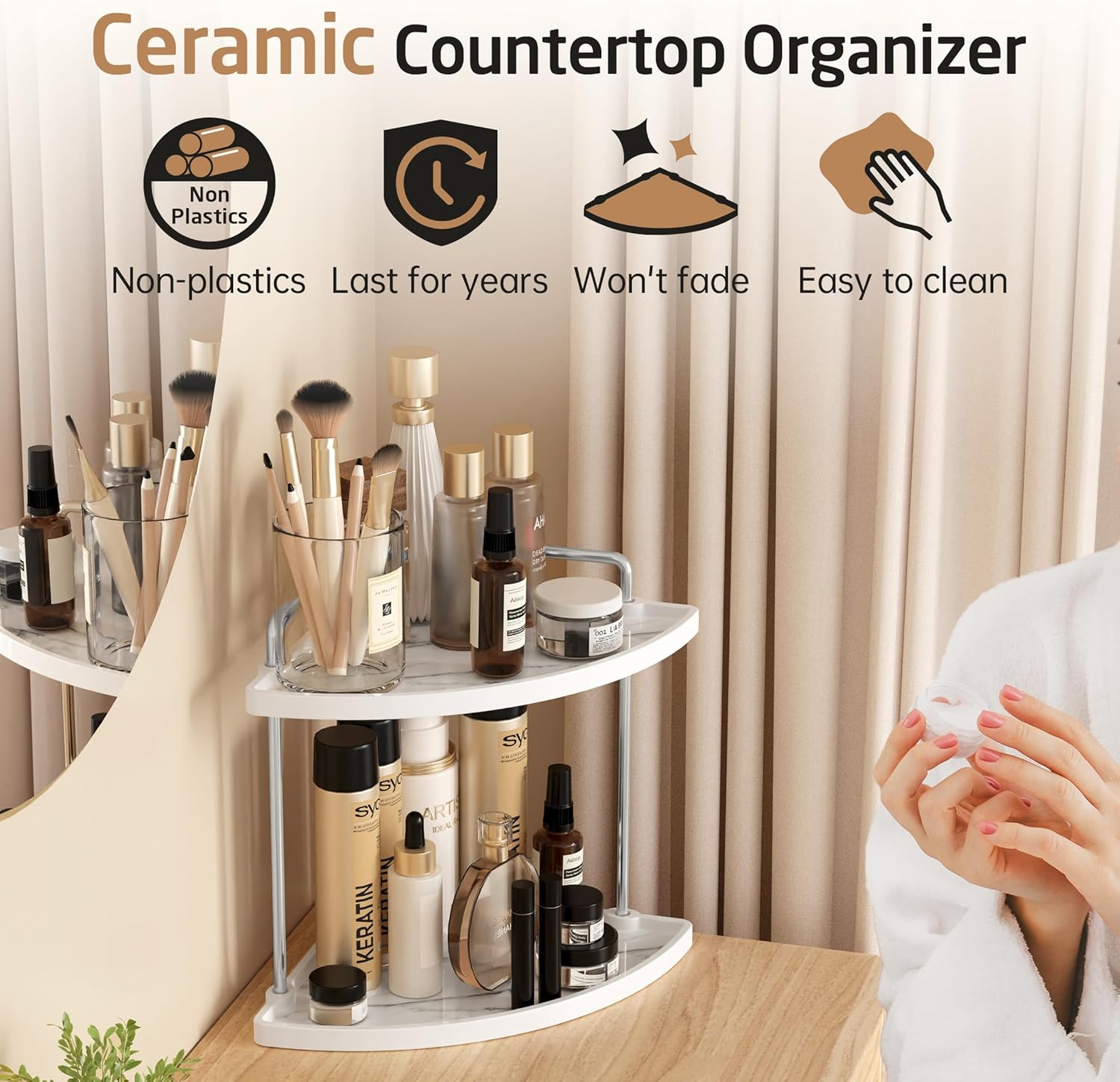 Stylish Ceramics Organizer 2-Tier