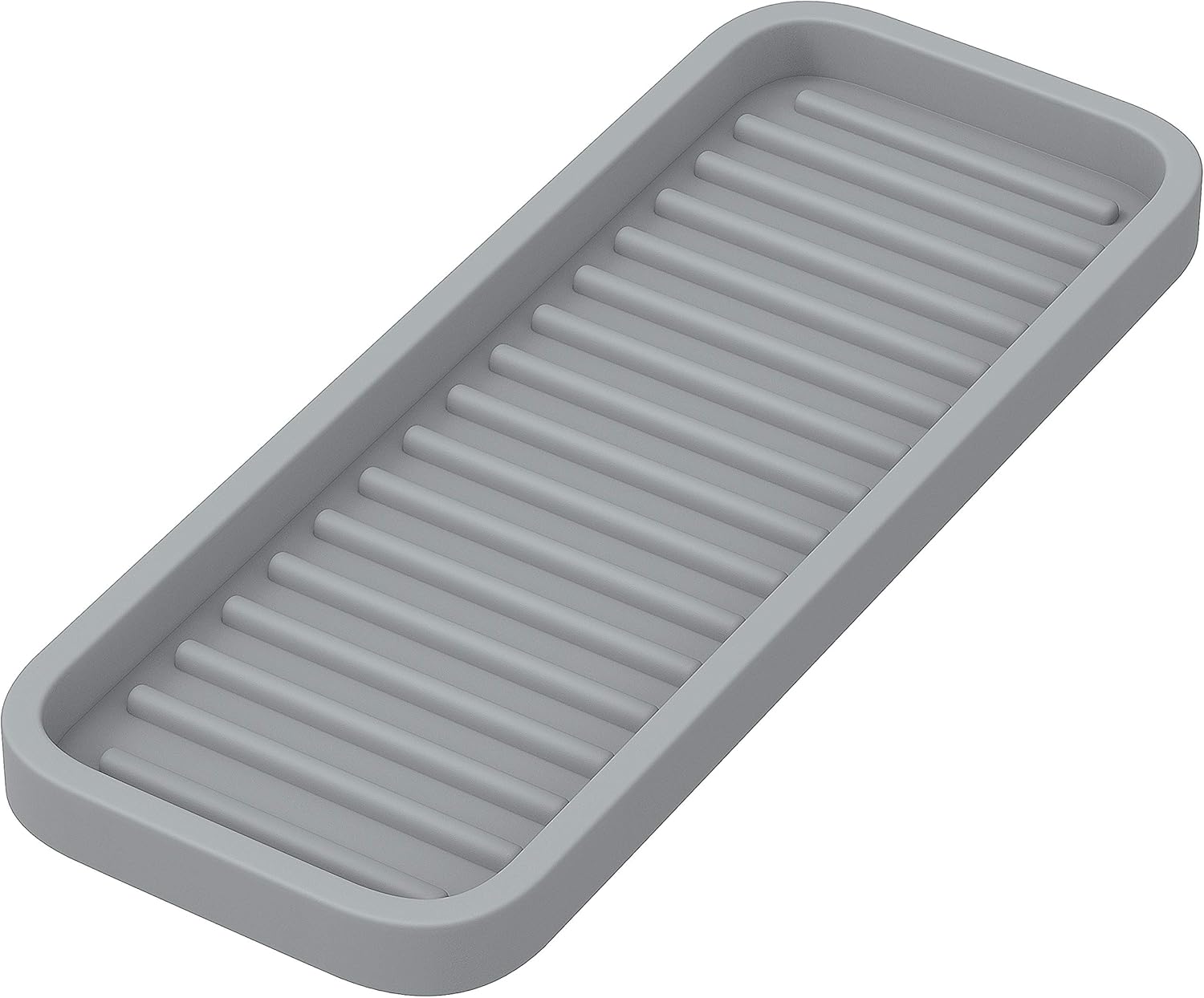 ZAPPOWARE Silicone Sink Caddy Organizer 9x35 Gray