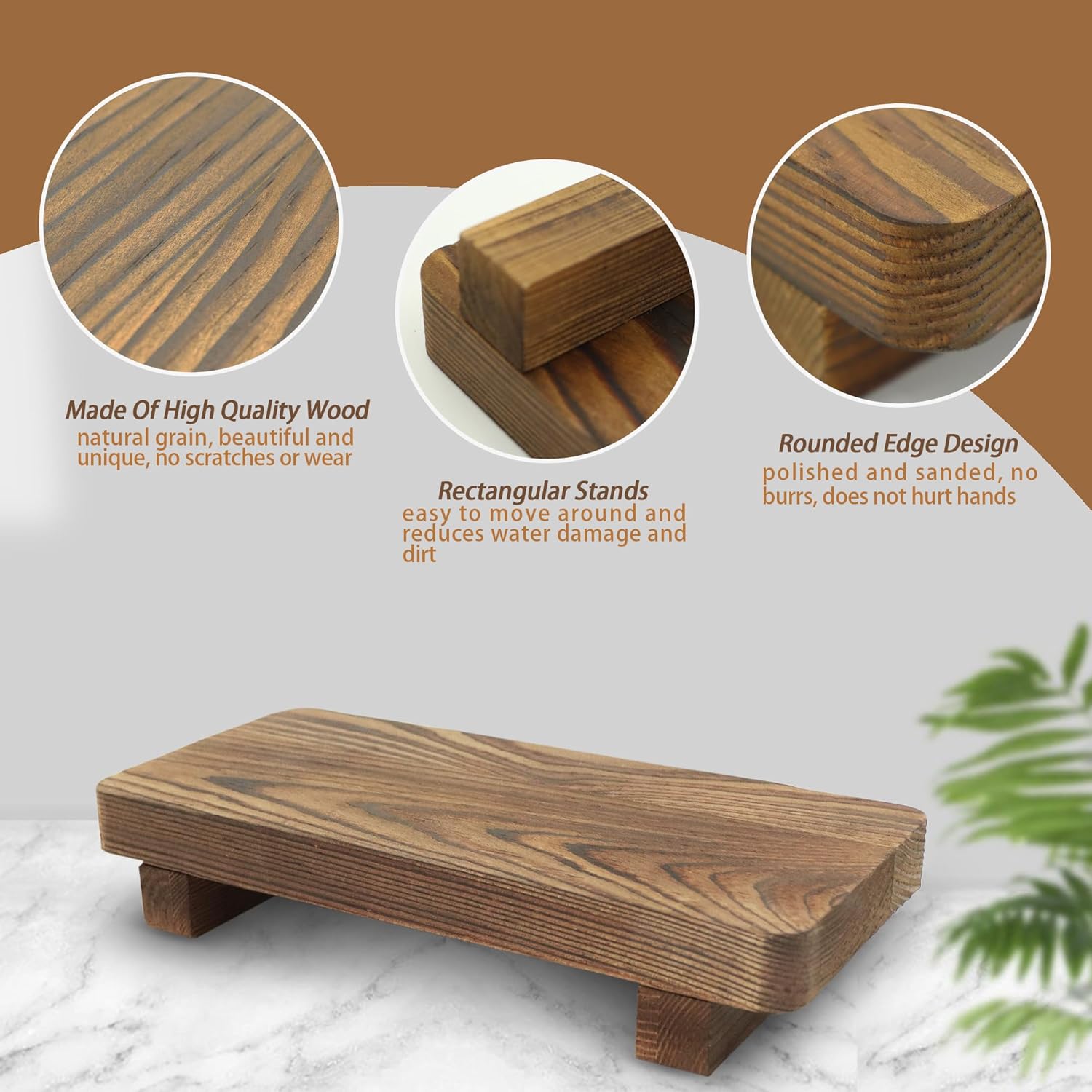 YITOBA Wooden Bathroom Counter Tray