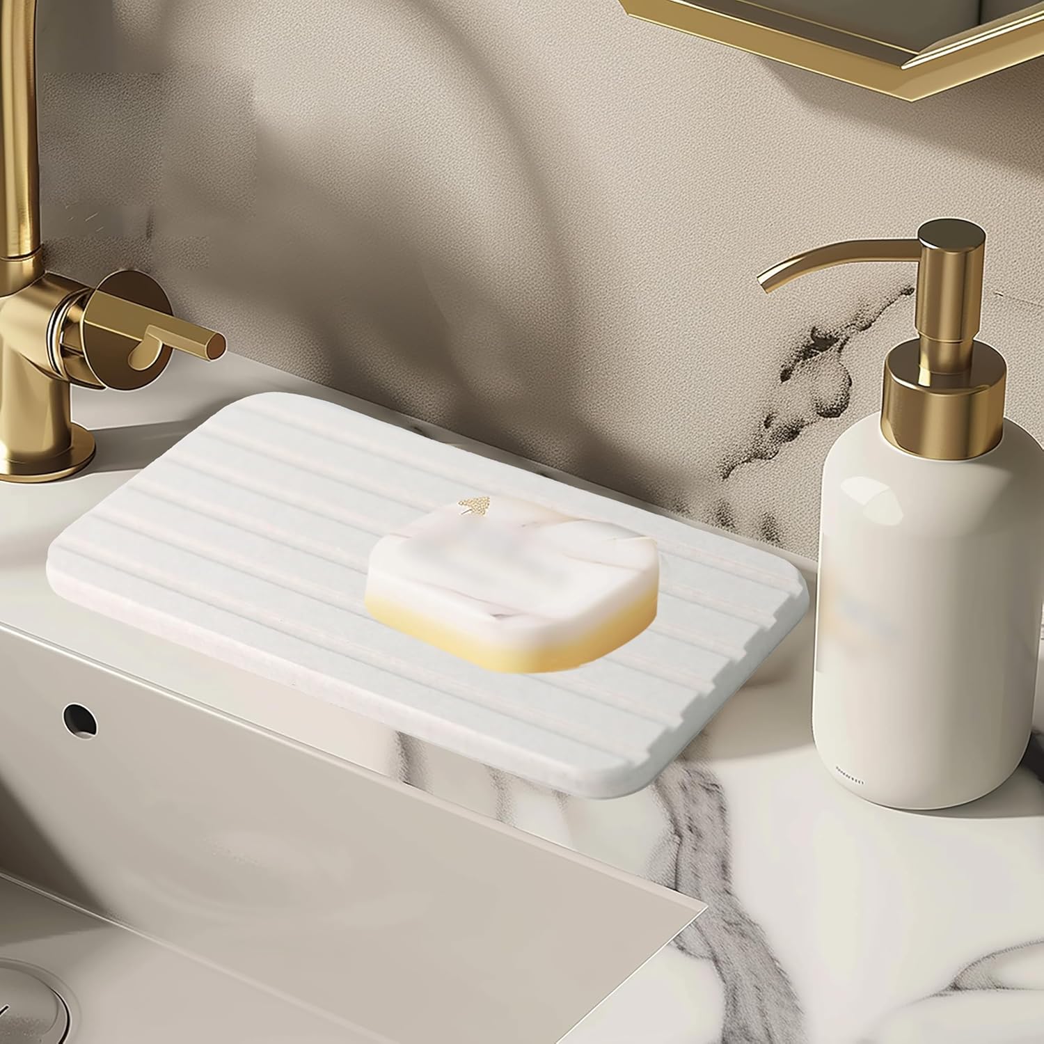 Water Absorbing Stone Tray for Bathroom