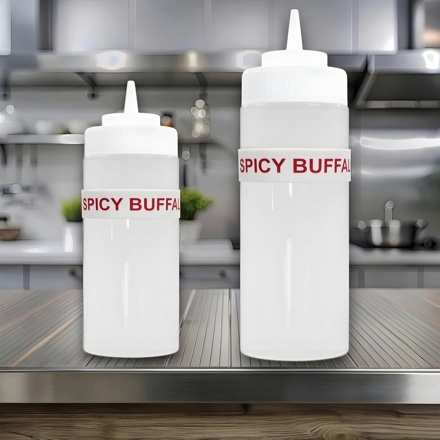Precise Fit Silicone Squeeze Bottle Label - For Buffalo Sauce and More