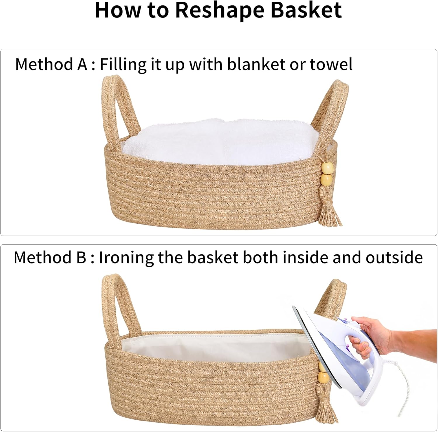 Boho-Style Storage Basket for Toiletries