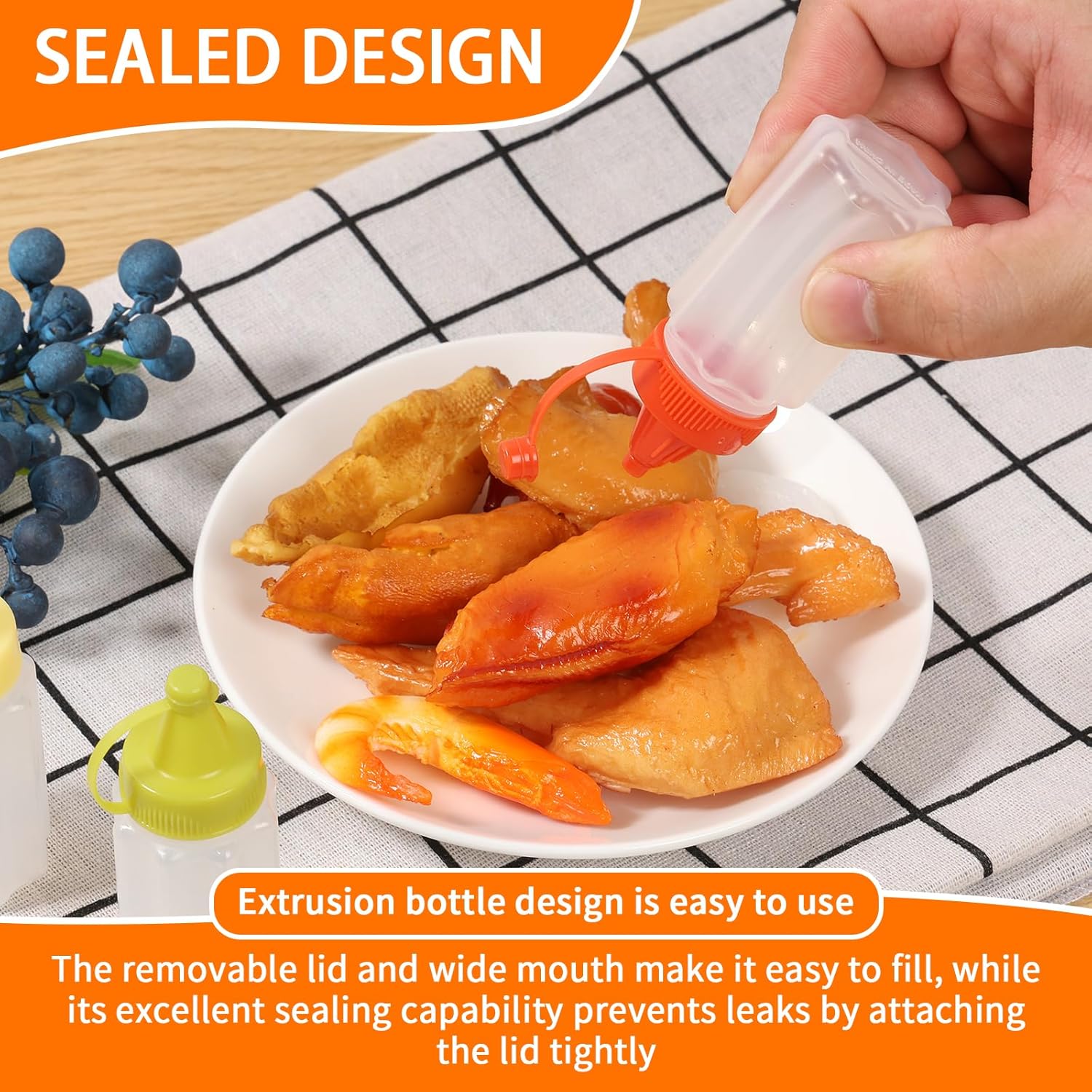 16Pcs 1oz Squeeze Bottles for Sauces and Condiments 1