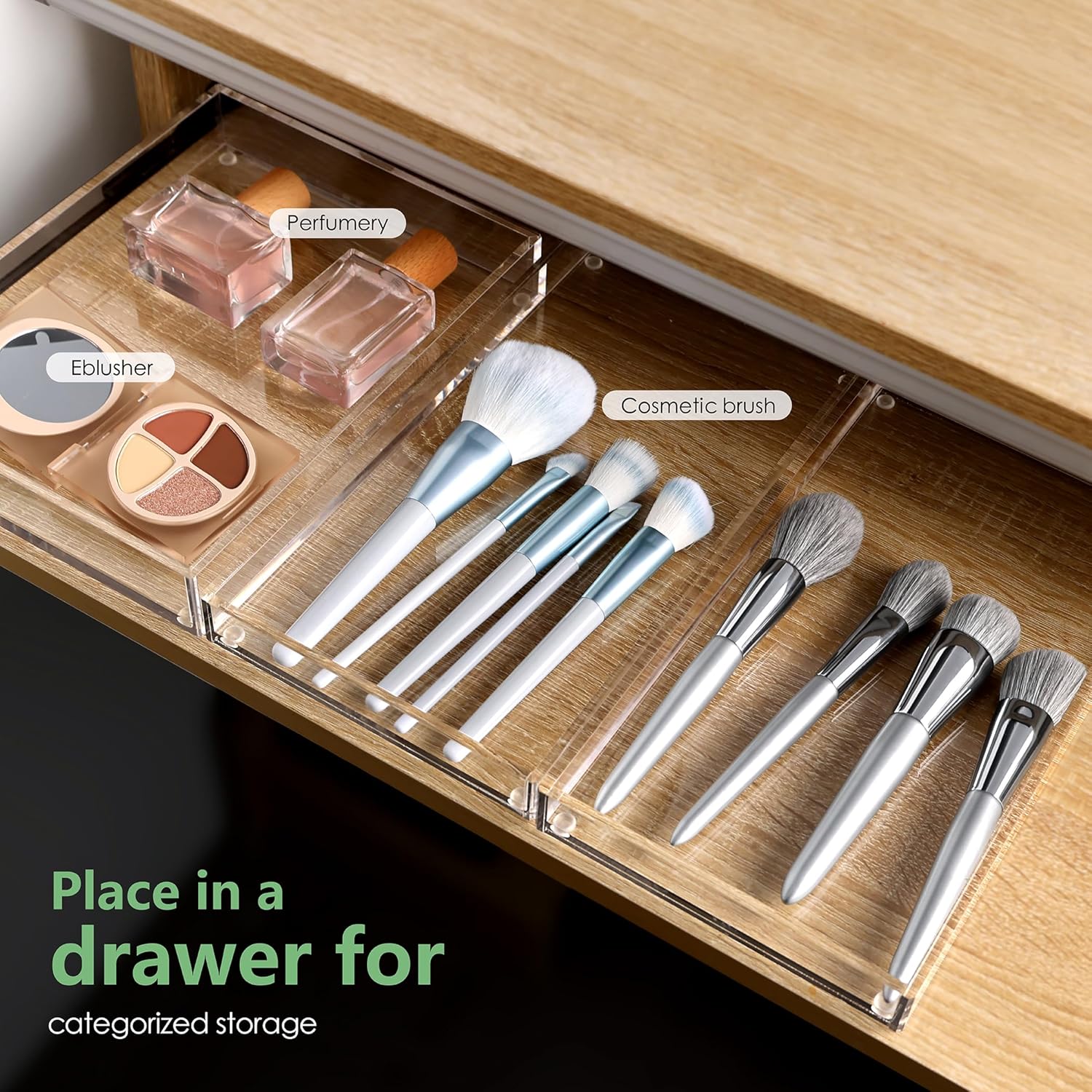 DINGHUO Acrylic Bathroom Vanity Tray