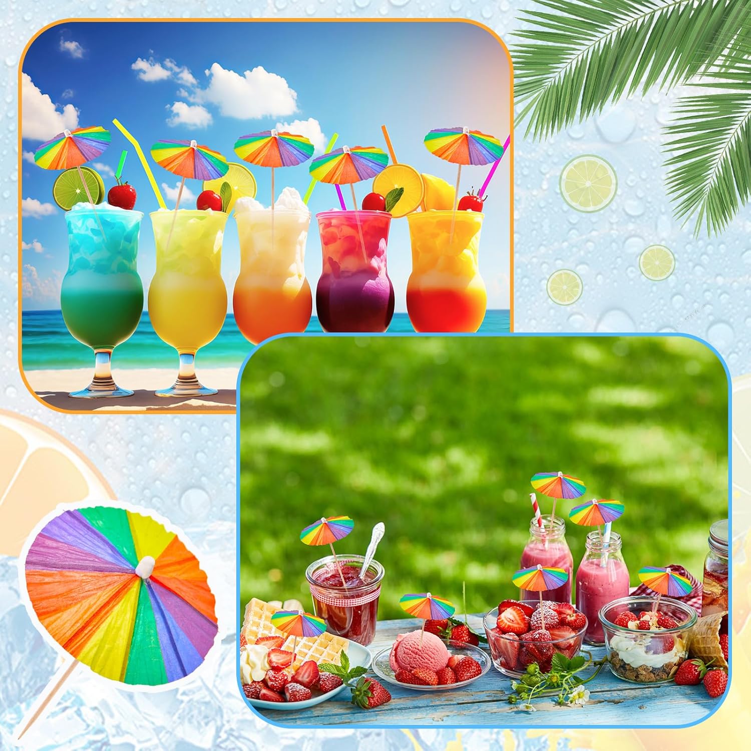 Perfect Rainbow Drink Umbrellas for Parties