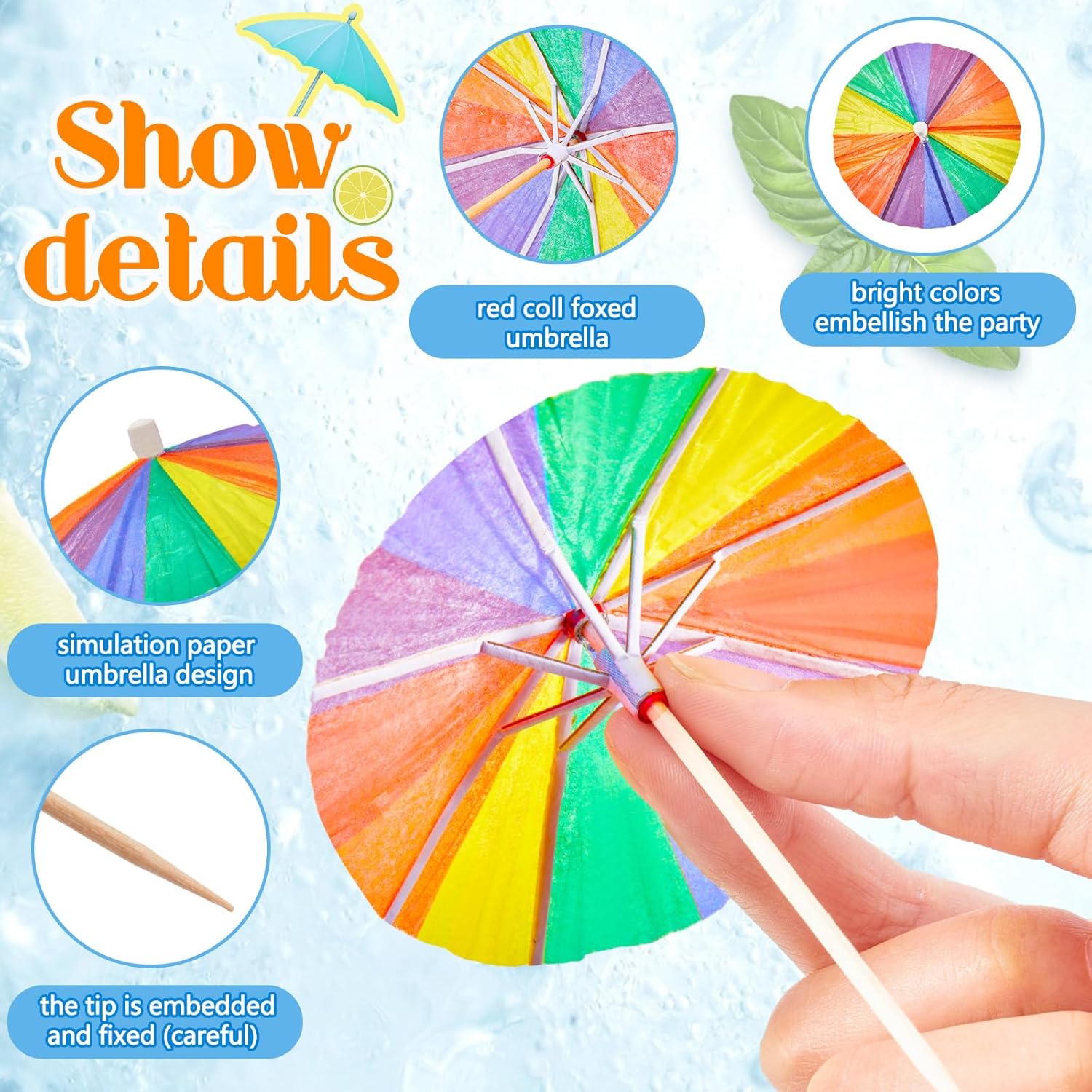 Perfect Rainbow Drink Umbrellas for Parties