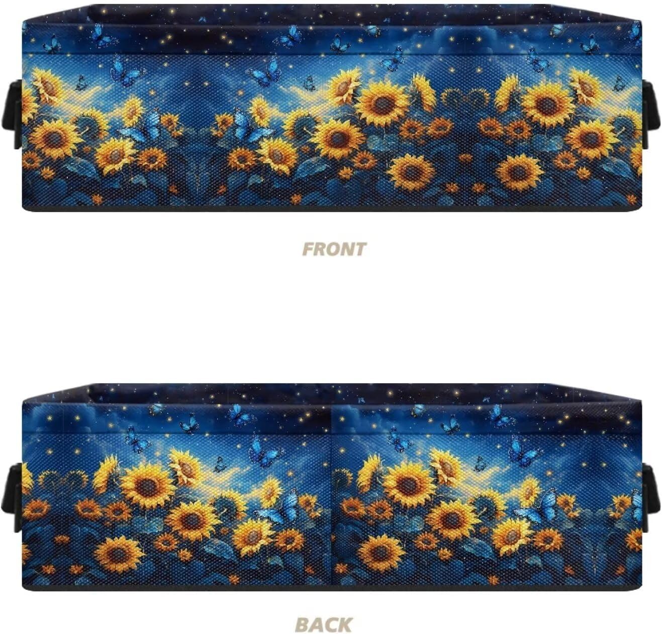 Voxugoniy Sunflower Blue Butterfly Toilet Paper Basket