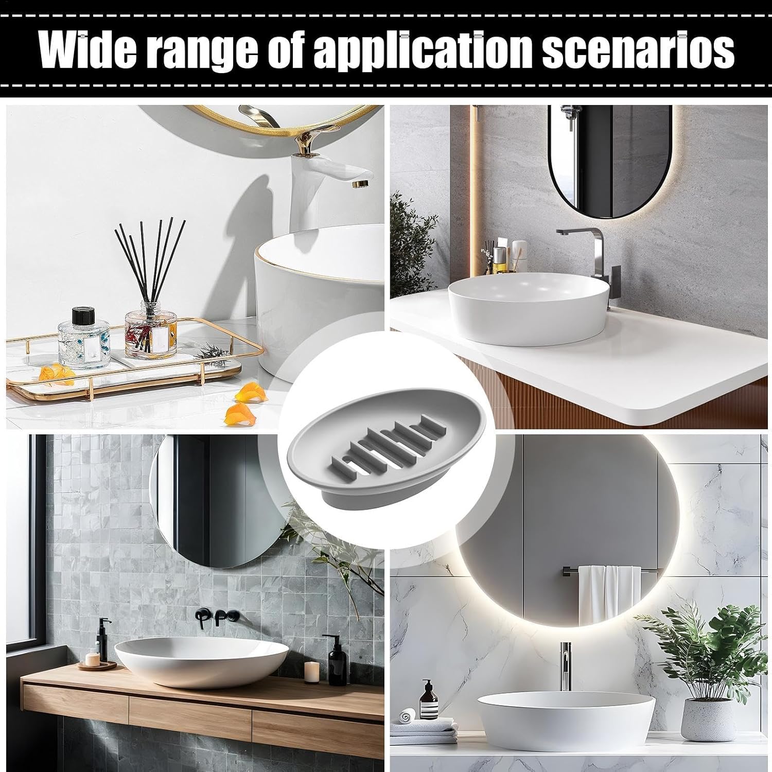 High-Quality Silicone Soap Dish Organizer for Bathrooms Bushes and Kitchens