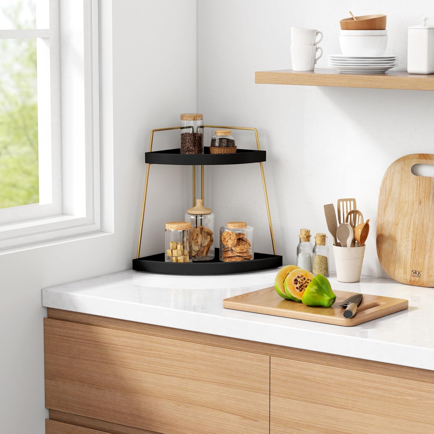 Versatile 2-Tier Corner Organizer