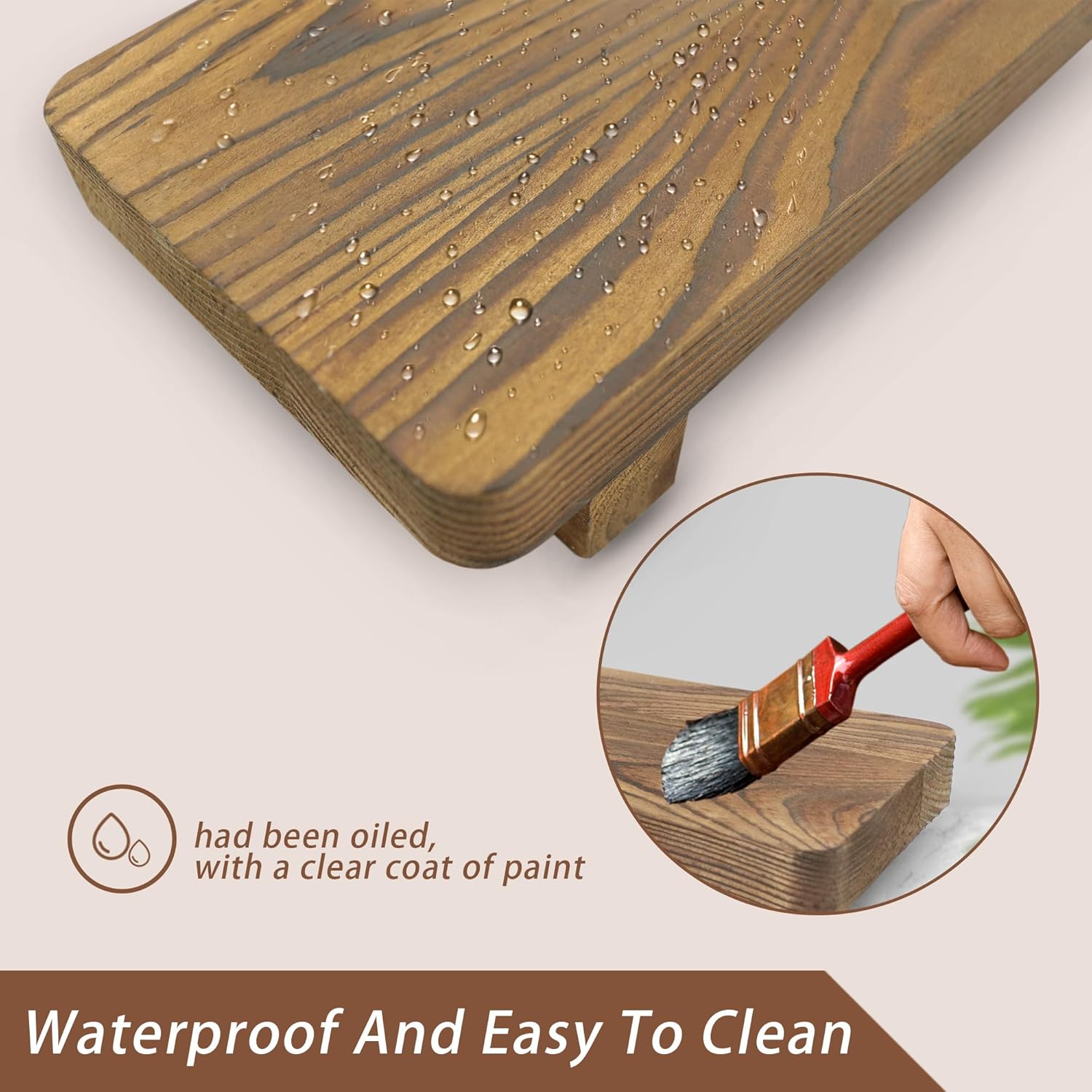 YITOBA Wooden Bathroom Counter Tray