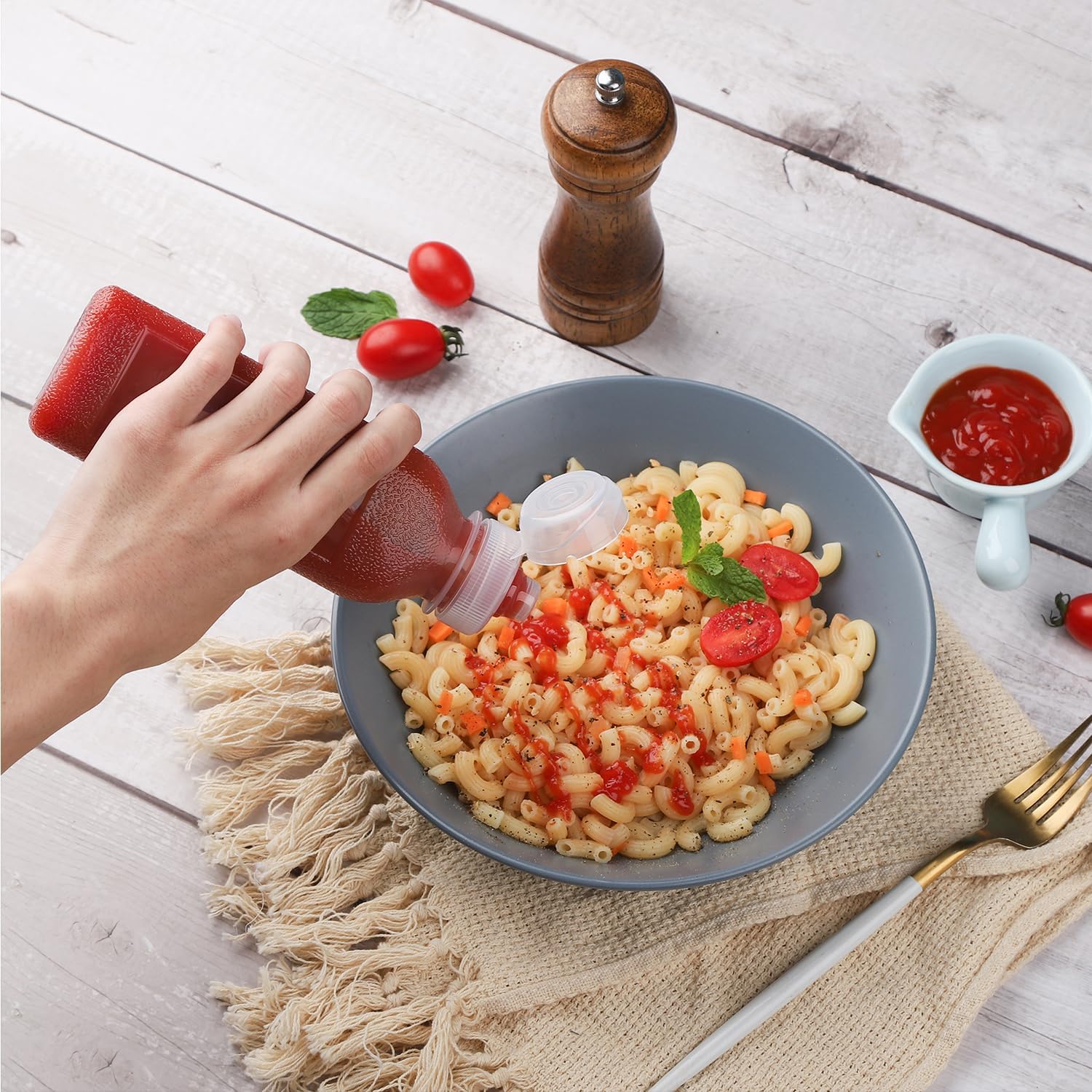 RAMFIYN 6-Pack Condiment Squeeze Bottles
