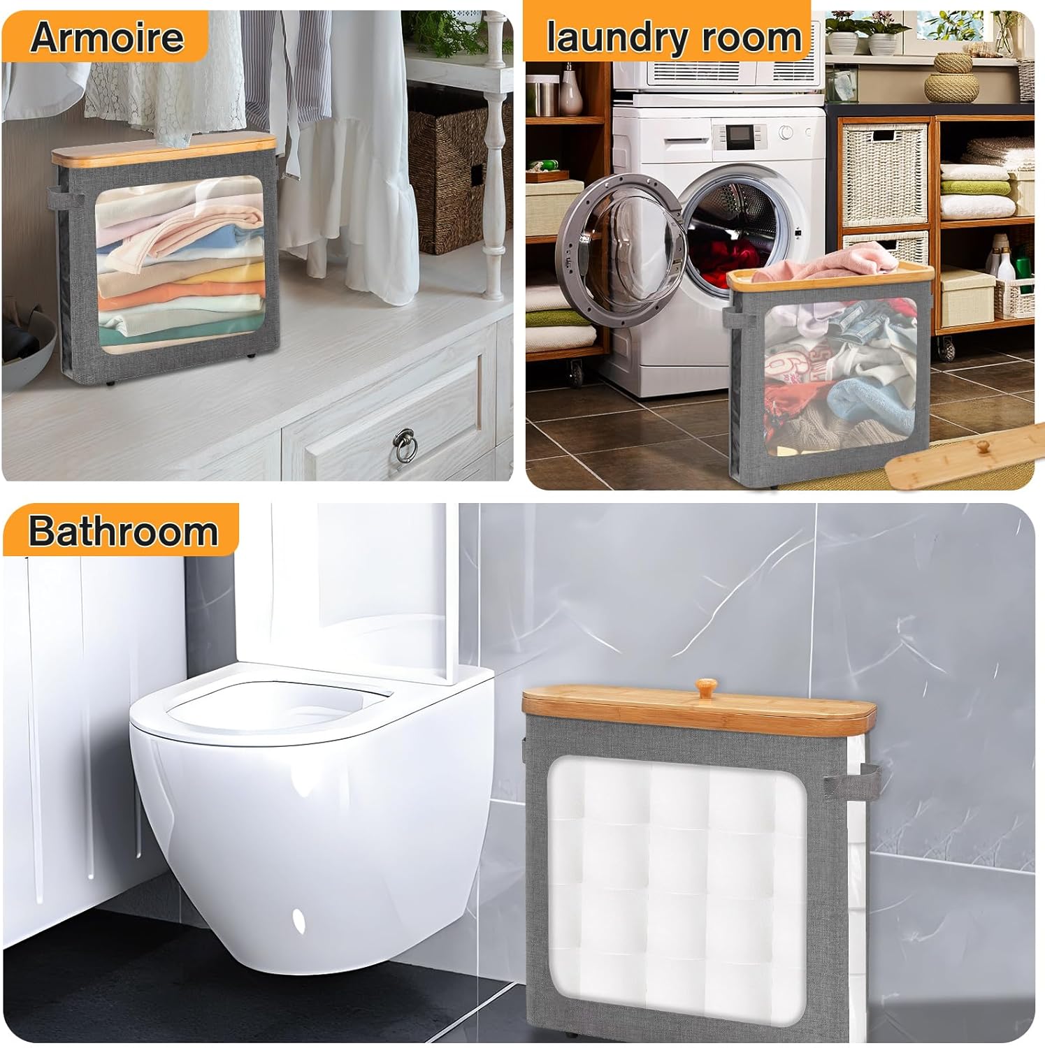 Stylish Durable Space-Saving Toilet Paper Organizer