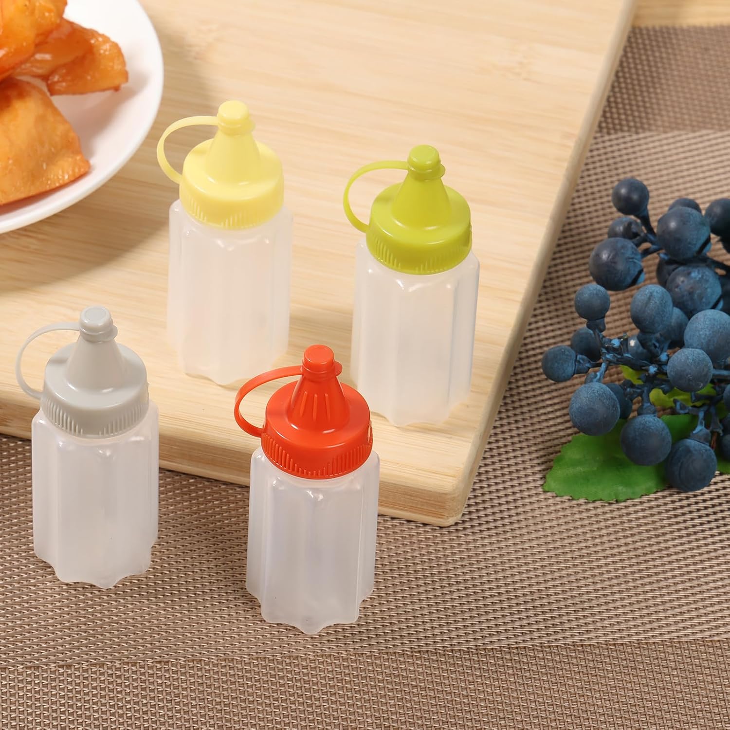 16-Piece Mini Condiment Squeeze Bottles