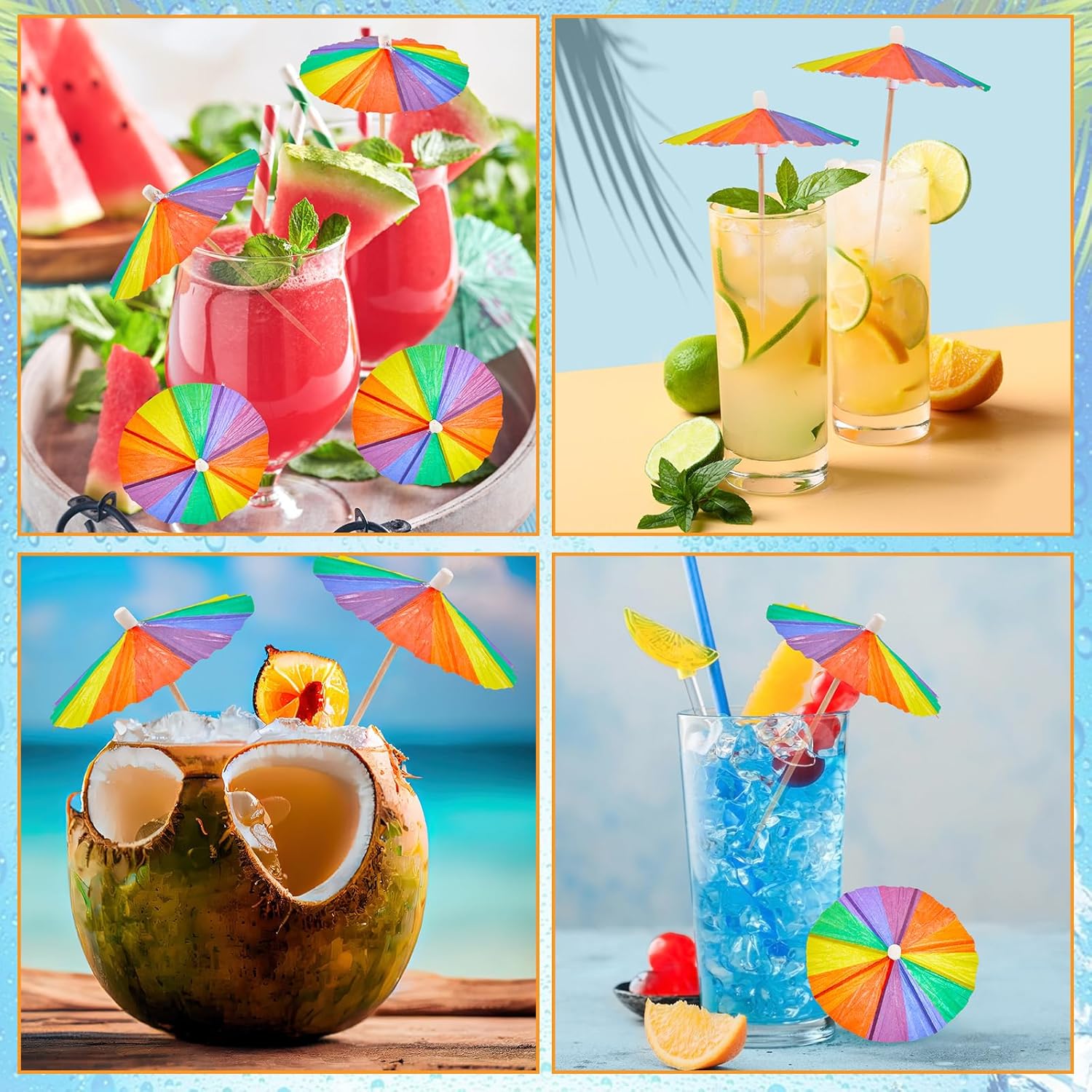 Perfect Rainbow Drink Umbrellas for Parties