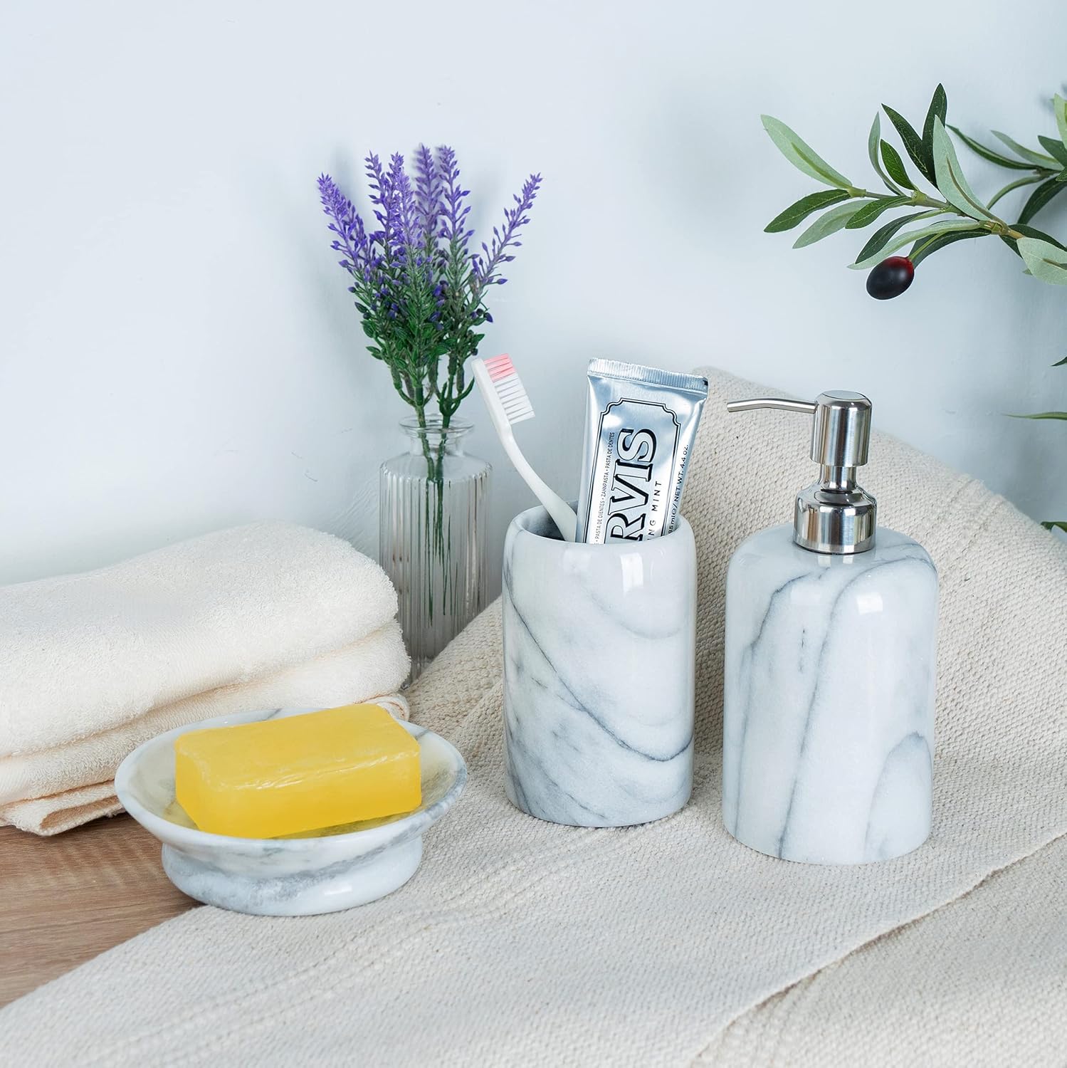 Elegant Marble toothbrush holder for home Creative Home 32466