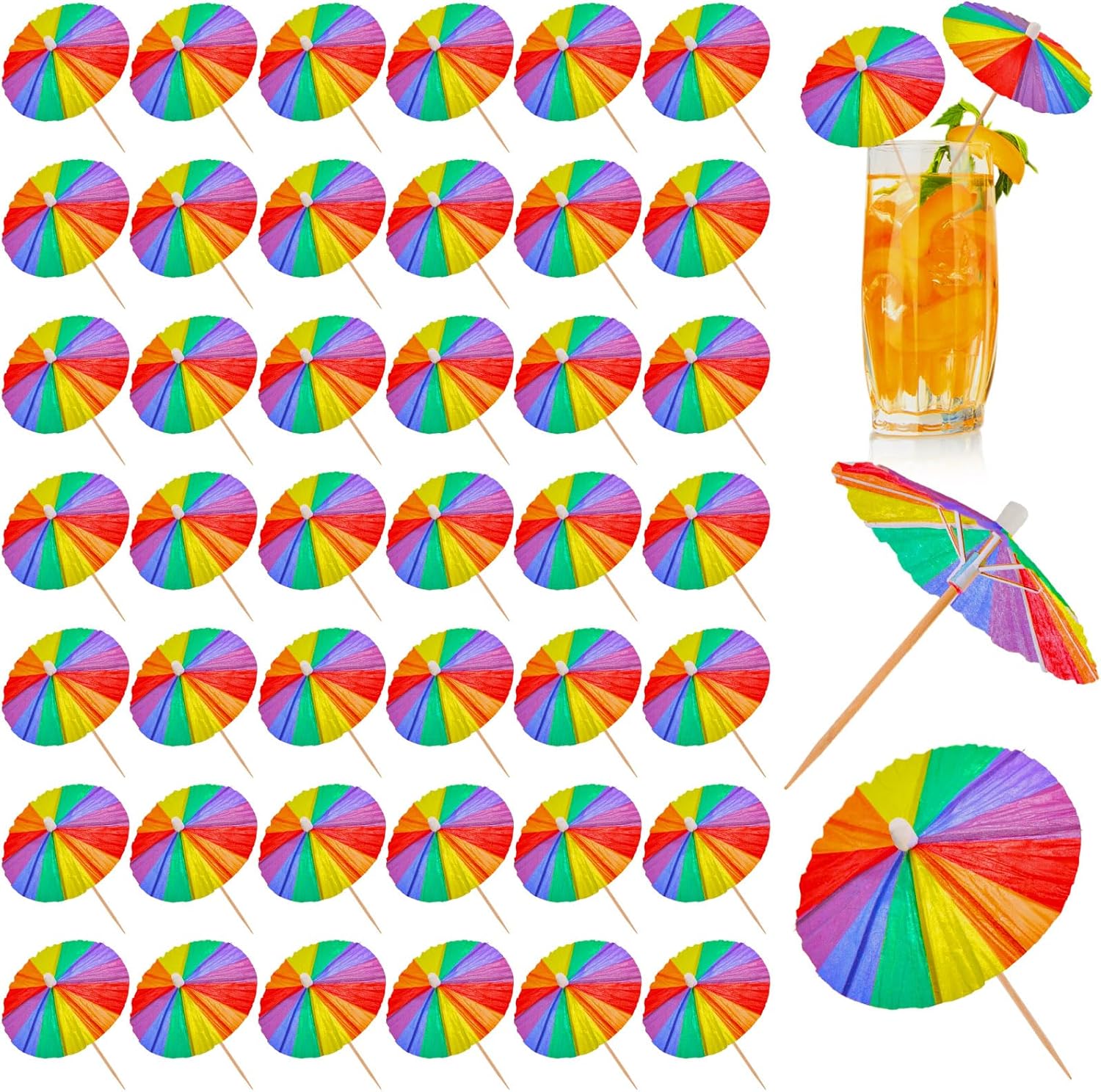 Perfect Rainbow Drink Umbrellas for Parties