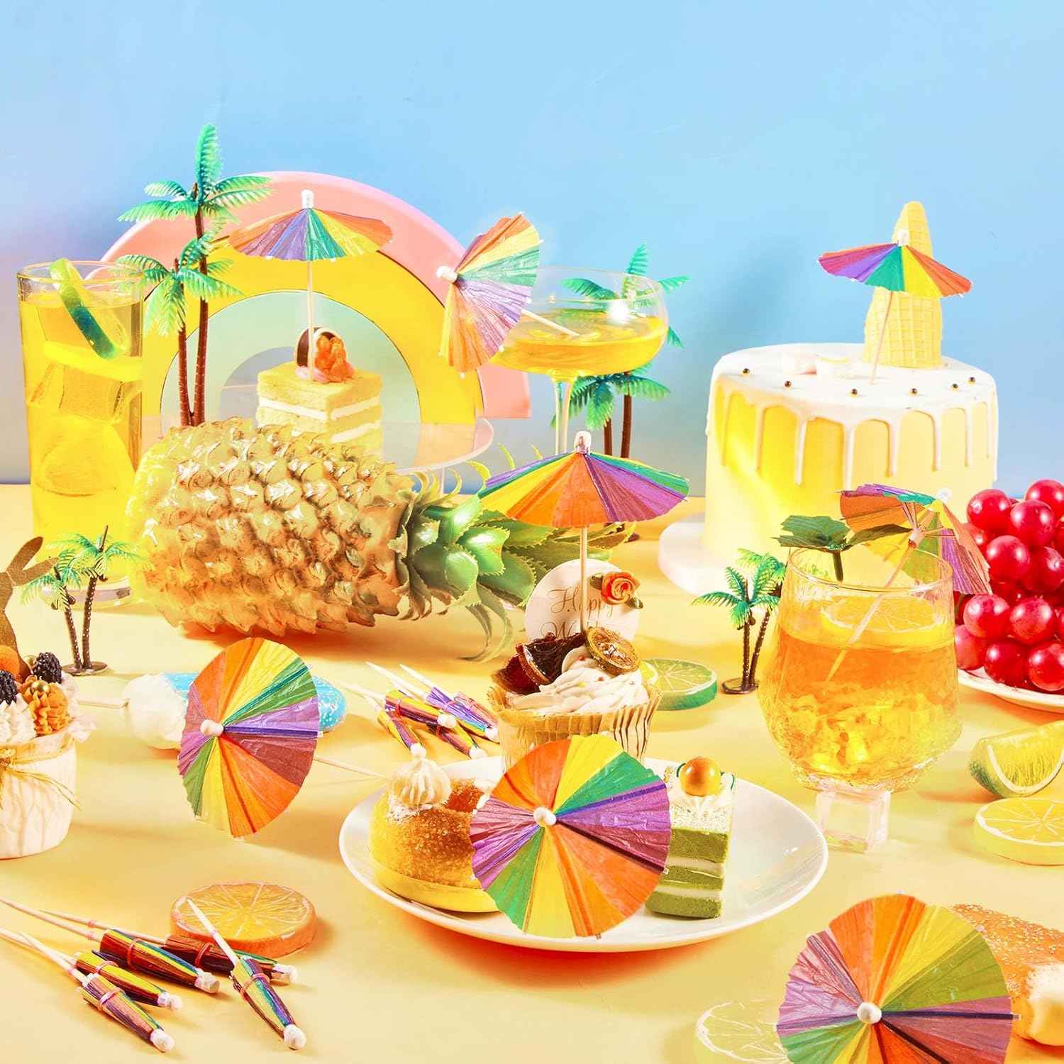 Perfect Rainbow Drink Umbrellas for Parties