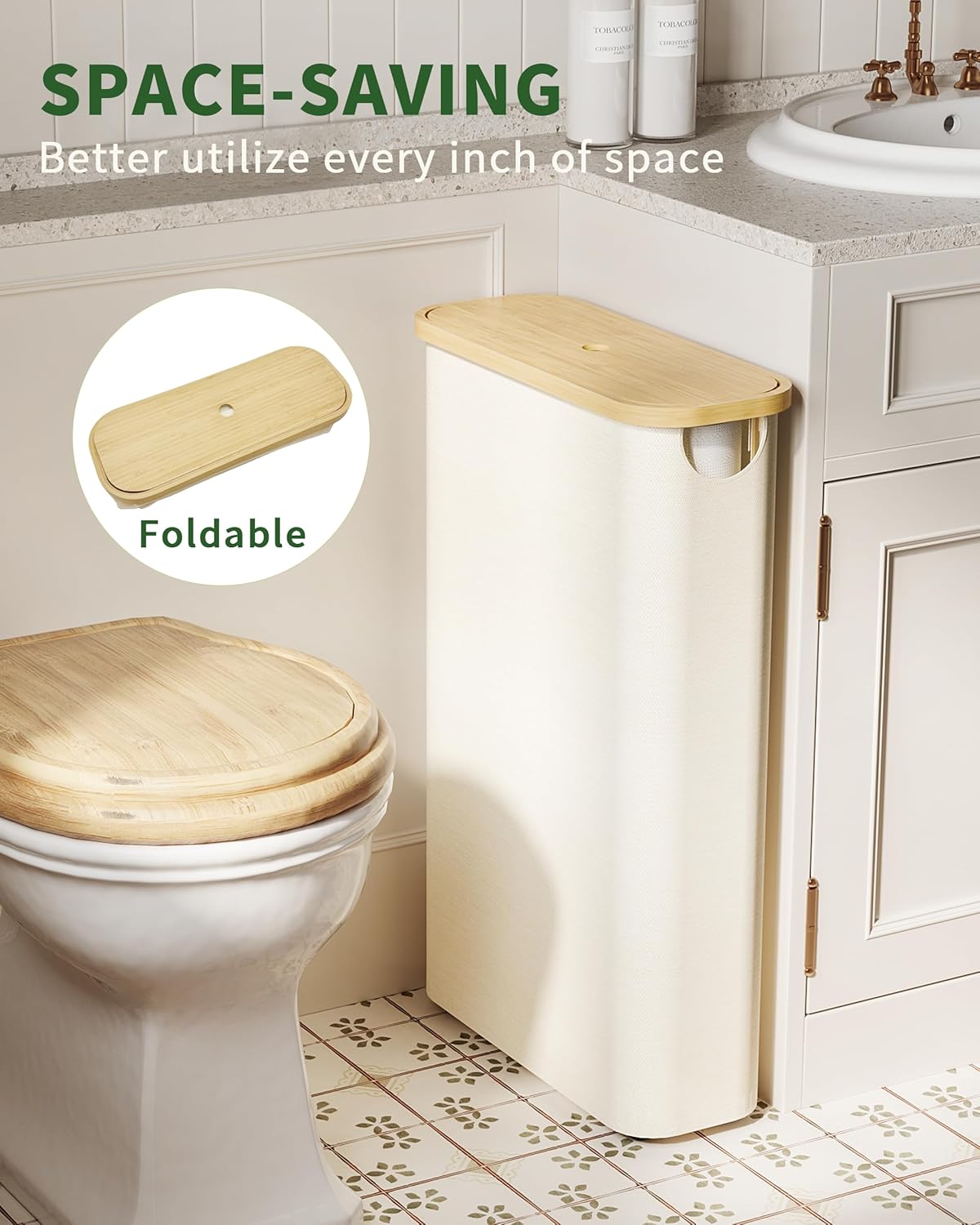 Sturdy Toilet Paper Basket with Handle