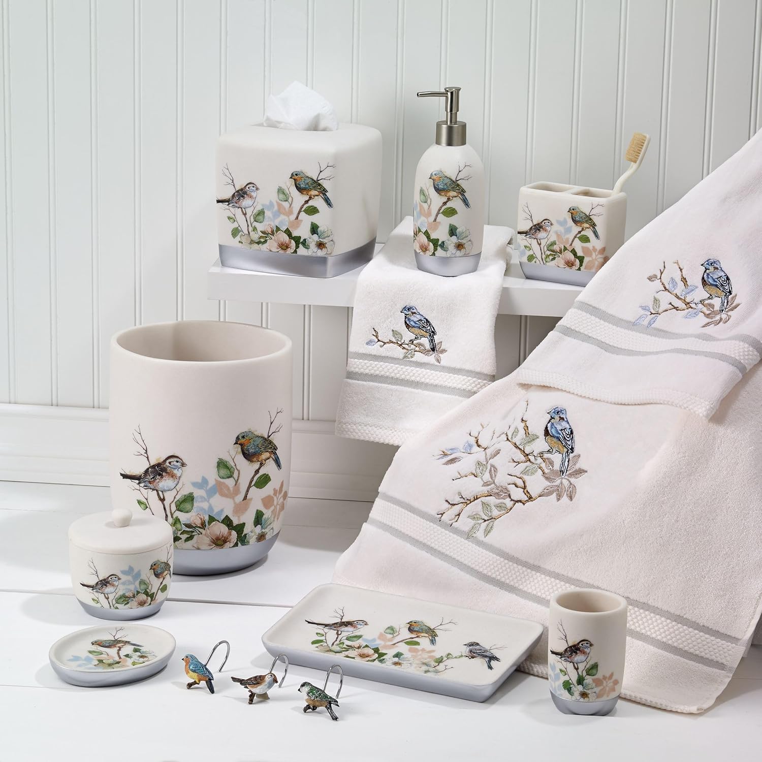 Vivid Tumbler Matchmaking Organizer Bird Inspired bath accessory Love Nest Collection