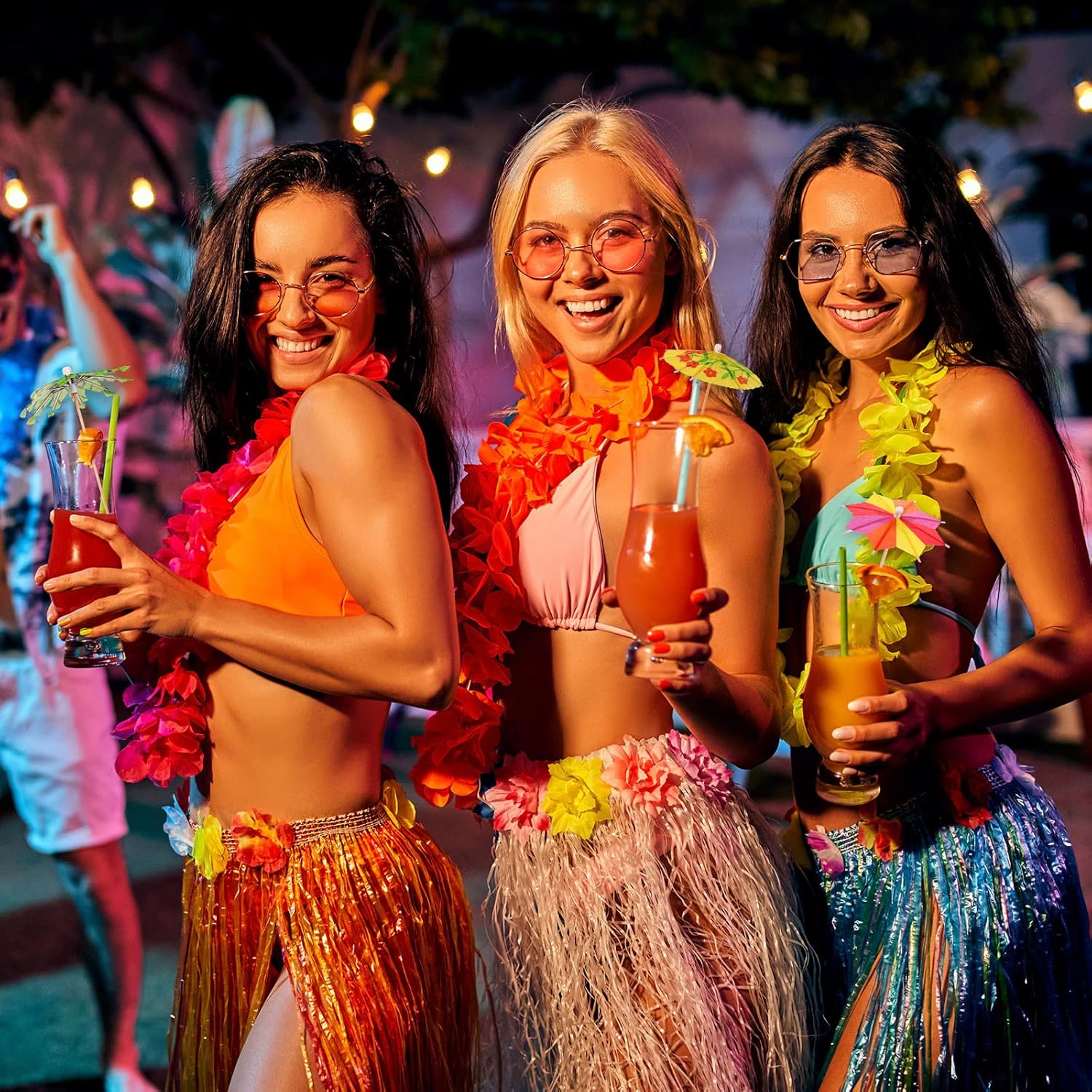 210-Piece Bamboo Cocktail Umbrella Picks for Luau Beach and Party Uses