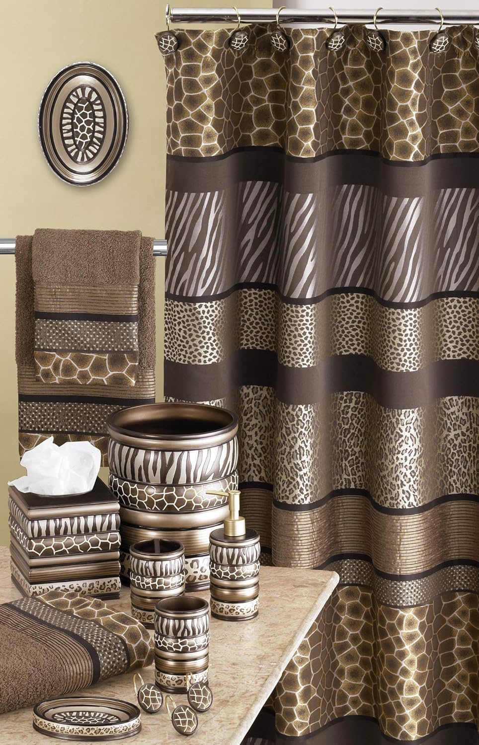 Modern Resin Tumbler with Safari Stripes