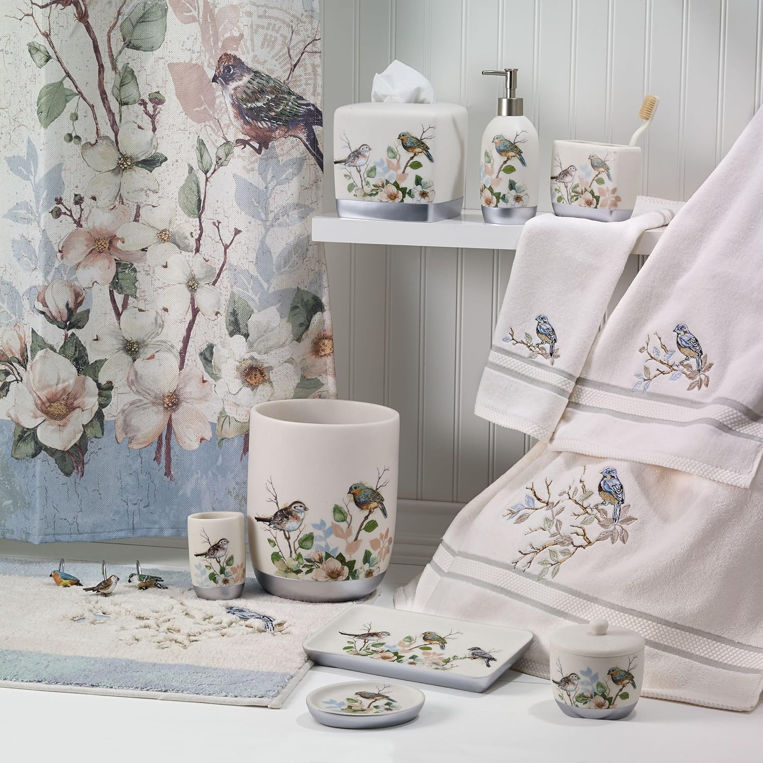 Vivid Tumbler Matchmaking Organizer Bird Inspired bath accessory Love Nest Collection